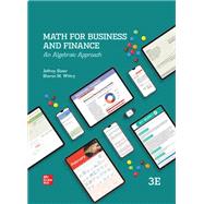 Loose Leaf for Math for Business and Finance: An Algebraic Approach, 3rd ed 9781266722752