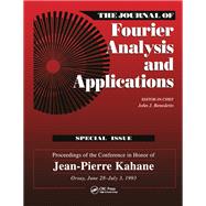 Journal of Fourier Analysis and Applications Special Issue 9780429332838