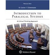 Introduction to Paralegal Studies A Critical Thinking Approach 9781454873426