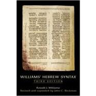 Williams' Hebrew Syntax 9780802094292