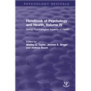 Handbook of Psychology and Health, Volume IV 9781003044307