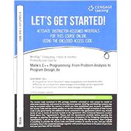 MindTap Computing, 1 term (6 months) Printed Access Card for Malik's C++ Programming: From Problem Analysis to Program Design, 8th 9781337274739