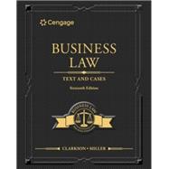 MindTap for Clarkson/Miller's Business Law: Text & Cases, 2 terms Instant Access 9780357985588