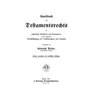 Handbuch des Testamentsrechts 9783112386132