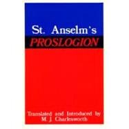 St. Anselm's Proslogion 9780268016975