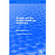Sortals and the Subject-predicate Distinction 2001 9780367249366