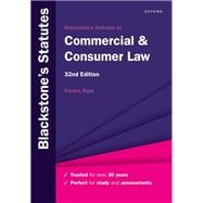 Book cover for Blackstone's Statutes on Commercial & Consumer Law