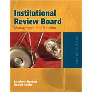 Book cover for Institutional Review Board: Management and Function Management and Function