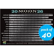Book cover for 2026 Moon Calendar Card (40 pack) Lunar Phases, Eclipses, and More!