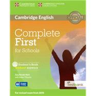 Book cover for Complete First for Schools Without Answers + Cd-rom With Testbank