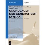 Book cover for Grundlagen Der Generativen Syntax