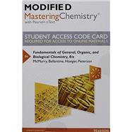 Book cover for Modified Mastering Chemistry with Pearson eText -- Standalone Access Card -- for Fundamentals of General, Organic, and Biological Chemistry