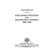 Book cover for Englands Stellung zur Deutschen Einheit 1848–1850