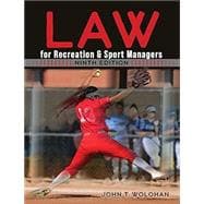 Book cover for Law for Recreation and Sport Managers, 9th edition