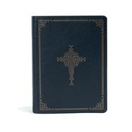 Book cover for CSB Ancient Faith Study Bible, Navy LeatherTouch