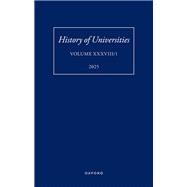 Book cover for History of Universities: Volume XXXVIII/1