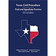 Book cover for Texas Civil Procedure: Trial and Appellate Practice, 2018-2019