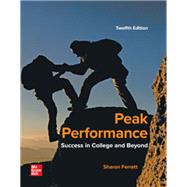 Book cover for Peak Performance: Success in College and Beyond