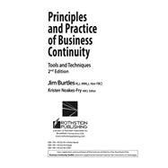 Book cover for Principles and Practice of Business Continuity