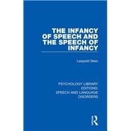 Book cover for The Infancy of Speech and the Speech of Infancy