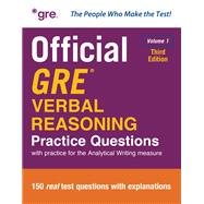 Book cover for Official GRE Verbal Reasoning Practice Questions, Third Edition, Volume 1