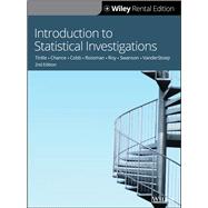 Book cover for Introduction to Statistical Investigations, 2nd Edition [Rental Edition]