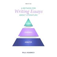Book cover for A Method for Writing Essays about Literature