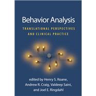 Book cover for Behavior Analysis Translational Perspectives and Clinical Practice