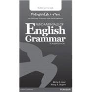 Book cover for Fundamentals of English Grammar MyLab English and eText Access Code Card