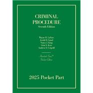 Book cover for Criminal Procedure, 7th, Student Edition, 2025 Pocket Part (Hornbook Series)(Hornbooks)