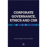 Book cover for Corporate Governance Ethics and Csr