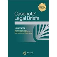 Book cover for Casenote Legal Briefs for Contracts: Keyed to Barnett and Oman