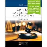 Book cover for Civil Law and Litigation for Paralegals [Connected eBook with Study Center]