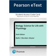 Book cover for Pearson eText Biology Science for Life with Physiology -- Access Card
