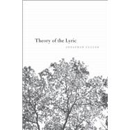 Book cover for Theory of the Lyric