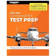 Book cover for 2025-2026 Commercial Pilot Test Prep With Prepware Software (ASA-TPD-C-25)