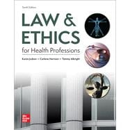 Book cover for Law & Ethics for Health Professions (Looseleaf w/ Connect Access)