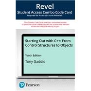 Book cover for Revel Starting Out with C++ from Control Structures to Objects - Combo Access Card