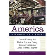 Book cover for America: A Narrative History (Volume 2)