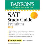 Book cover for SAT Study Guide Premium, 2023: 8 Practice Tests + Comprehensive Review + Online Practice