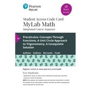 Book cover for Precalculus Concepts Through Functions, A Unit Circle Approach to Trigonometry, A Corequisite Solution - 18-week Access Card