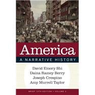 Book cover for America- A Narrative History (Brief Thirteenth Edition, Volume 2)