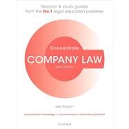 Book cover for Company Law Concentrate Law Revision and Study Guide