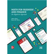 Book cover for Loose Leaf for Math for Business and Finance: An Algebraic Approach
