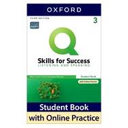 Book cover for Q Skills for Success Listening & Speaking, 3rd Level 3rd Edition Student book and IQ Online Access