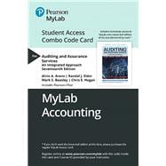 Book cover for MyLab Acccouting with Pearson eText -- Combo Access Card -- for Auditing and Assurance Services