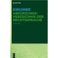 Book cover for Kirchner – Abkürzungsverzeichnis Der Rechtssprache