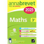 Book cover for Annales du brevet Annabrevet 2025 Maths 3e - Nouveau brevet