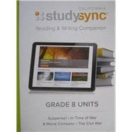 Book cover for StudySync Grade 8 California, Reading & Writing Companion for ELA/ELD Units 1-4 (1 Book)