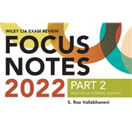 Book cover for Wiley CIA 2022 Focus Notes, Part 2 Practice of Internal Auditing